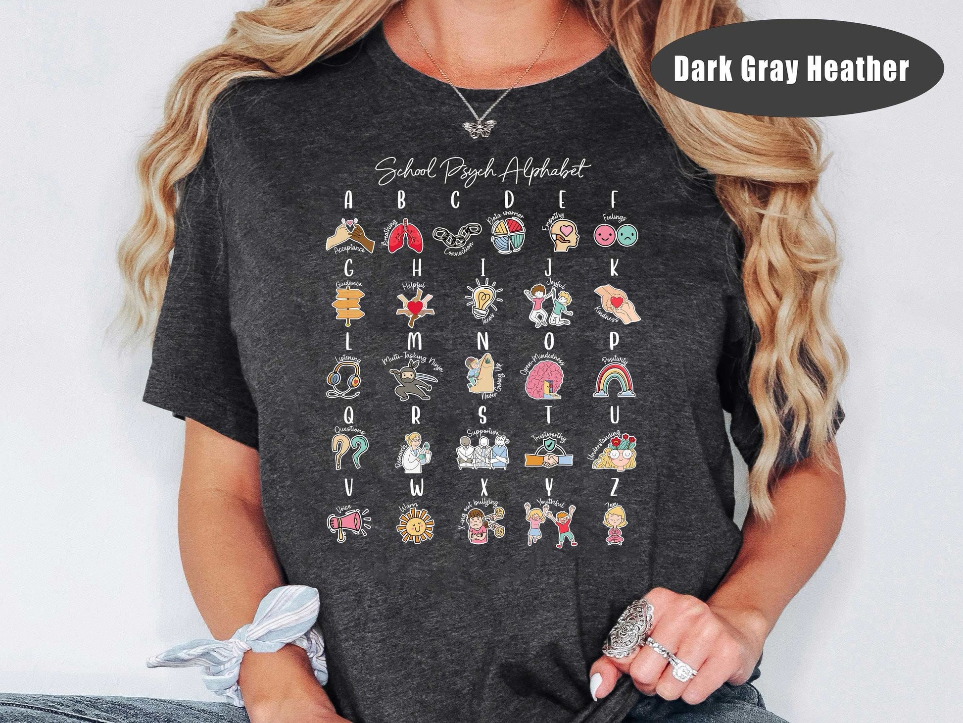 School Psychologist Alphabet Shirt, School Psych Shirt, School Psych Gift, Psychology Mental Health Shirt, School Psych Appreciation Gift