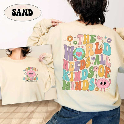 The World Needs All Kinds Of Minds Special Educations Shirt, Neurodiversity Shirt, SPED Teacher Shirt, Acceptance Shirt, SPED Teacher Gift