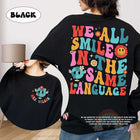 ESL Teacher Shirt, We All Smile in the Same Language Shirt, Groovy English Teacher Shirt, Multilingual Teacher, Teacher Appreciation Gift