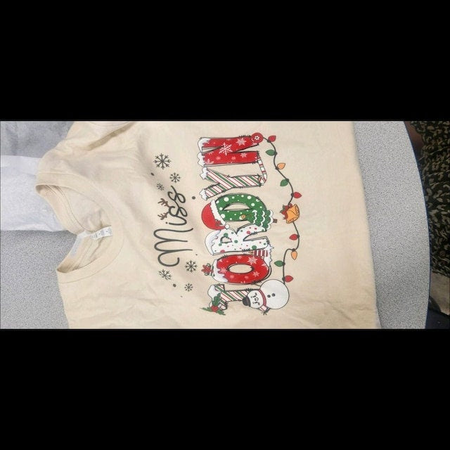 Personalized Christmas Teacher Shirt, Xmas Teacher Name Shirt Custom Teacher Sweatshirt, Teacher Gift, Teacher Santa, Christmas Teacher Gift