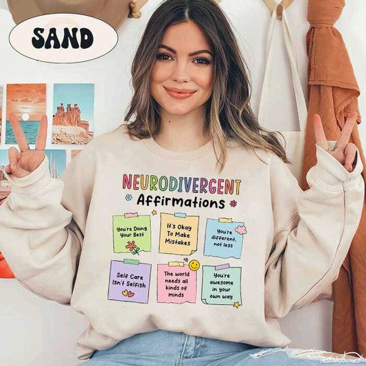 Neurodivergent Affirmations Shirt, Autism Acceptance, Special Education Teacher