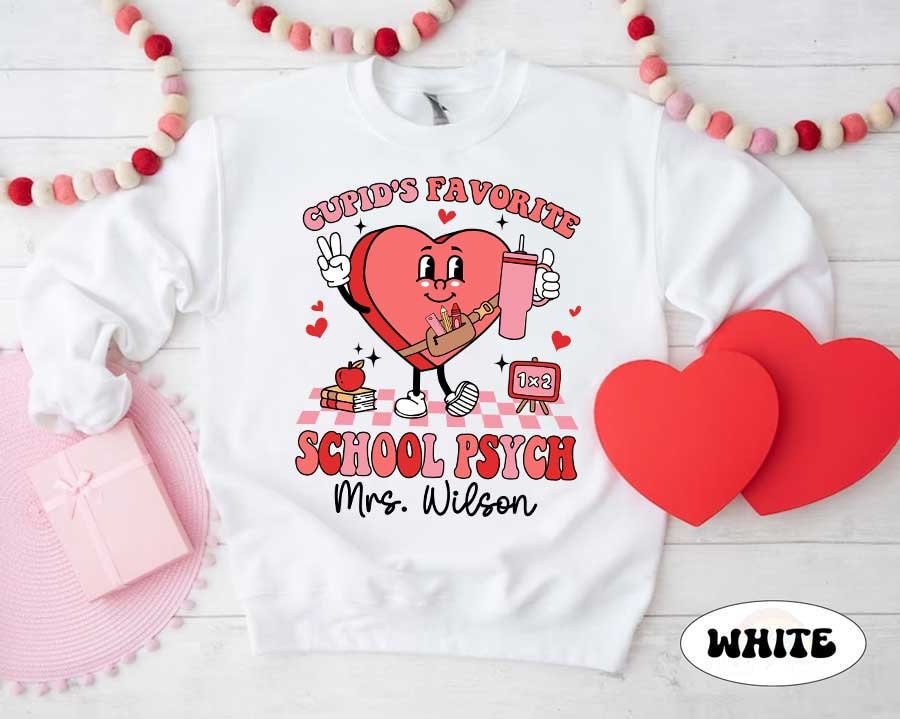 School Psychologist Valentine Shirt, Cupids Favorite School Psych Valentine Shirt, Valentines Day School Psych Sweatshirt, School Psych Gift