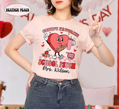 School Psychologist Valentine Shirt, Cupids Favorite School Psych Valentine Shirt, Valentines Day School Psych Sweatshirt, School Psych Gift
