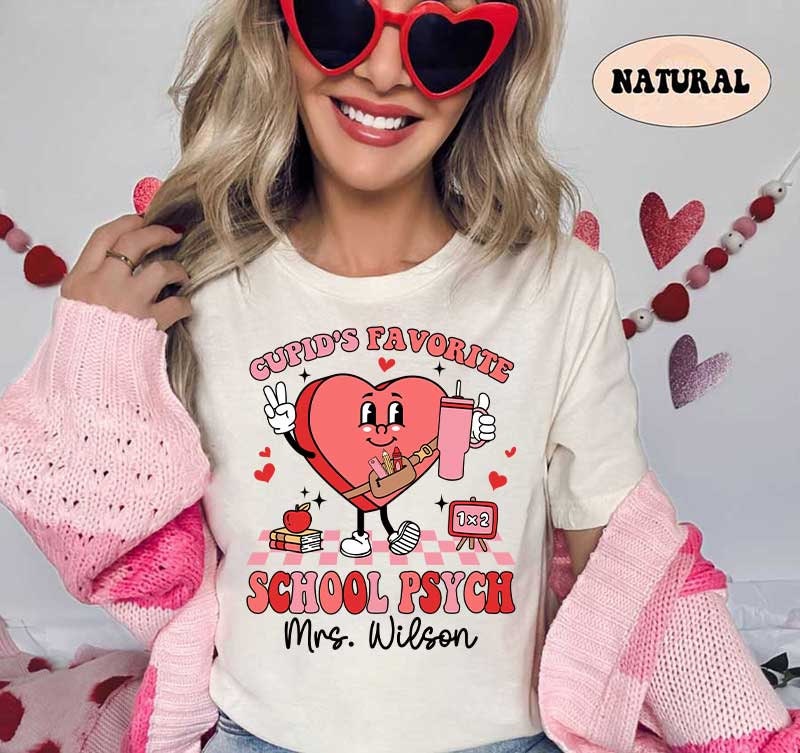 School Psychologist Valentine Shirt, Cupids Favorite School Psych Valentine Shirt, Valentines Day School Psych Sweatshirt, School Psych Gift