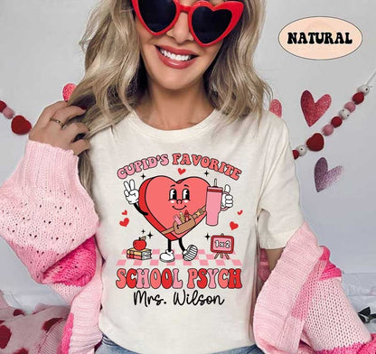 School Psychologist Valentine Shirt, Cupids Favorite School Psych Valentine Shirt, Valentines Day School Psych Sweatshirt, School Psych Gift