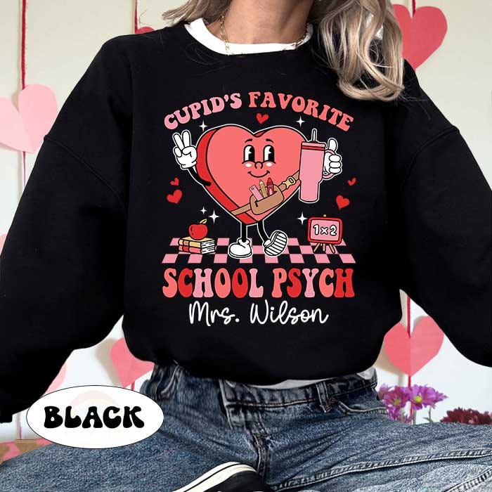 School Psychologist Valentine Shirt, Cupids Favorite School Psych Valentine Shirt, Valentines Day School Psych Sweatshirt, School Psych Gift
