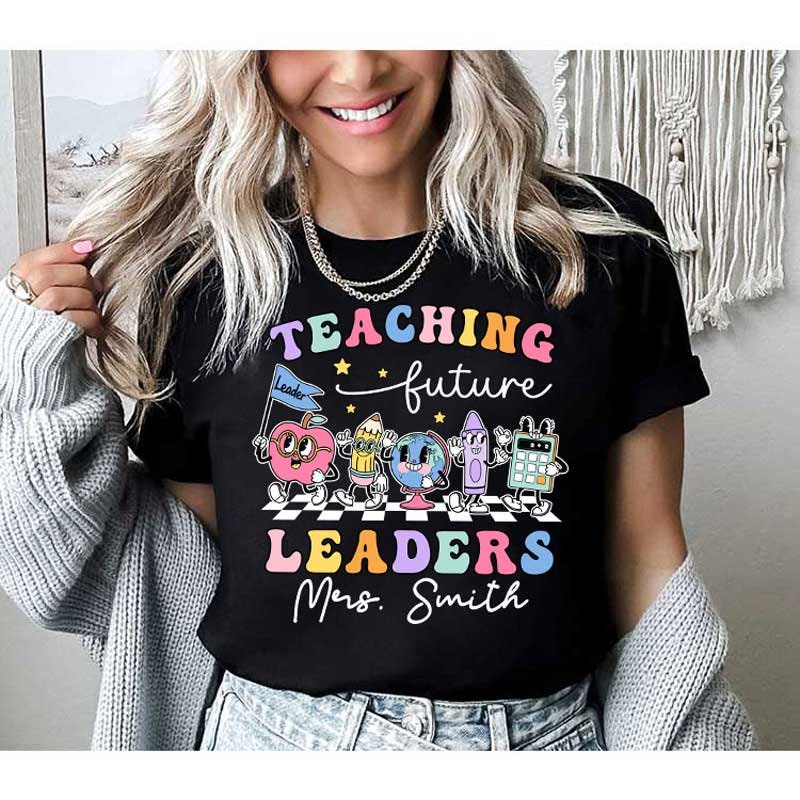 Teaching Future Leaders Shirt, Custom Teacher Sweatshirt, Kindergarten Teacher, Teacher Life, Retro Teacher Gift, Teacher Appreciation Gift