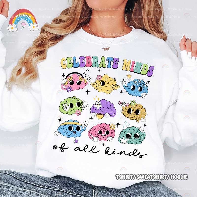 Special Education Teacher Shirt, Celebrate Minds of All Kinds Shirt, Neurodiversity Shirt, Autism Awareness, ADHD Shirt, SPED Teacher Gift