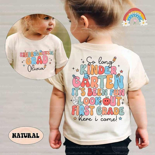 Last Day of School Shirt, Kindergarten Graduation Shirt, First Grade Shirt, Custom Grad Tshirt, Kindergarten Summer Shirt, Graduation Gift