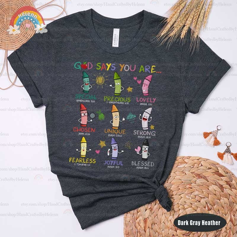 Teacher Shirt, Christian Teacher Shirt, God Says Teacher Shirt, Kindergarten Teacher, Teacher Bible Verse Shirt, Teacher Appreciation Gifts