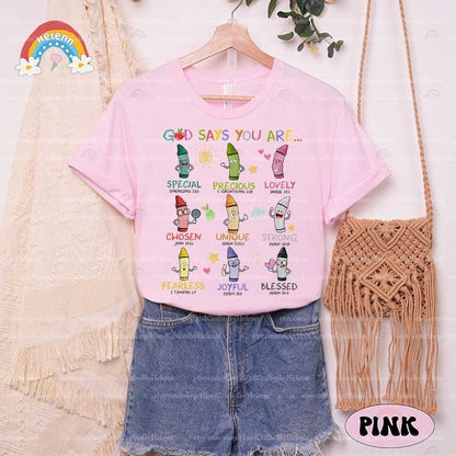 Teacher Shirt, Christian Teacher Shirt, God Says Teacher Shirt, Kindergarten Teacher, Teacher Bible Verse Shirt, Teacher Appreciation Gifts