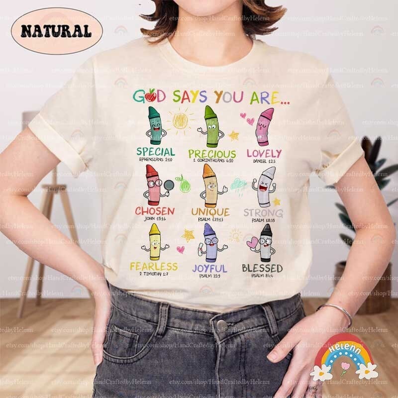 Teacher Shirt, Christian Teacher Shirt, God Says Teacher Shirt, Kindergarten Teacher, Teacher Bible Verse Shirt, Teacher Appreciation Gifts