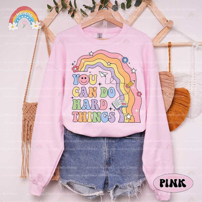 Teacher Shirt, You Can Do Hard Things Shirt, School Counselor Shirt, Special Education, Teacher Life Sweatshirt, Teacher Appreciation Gift