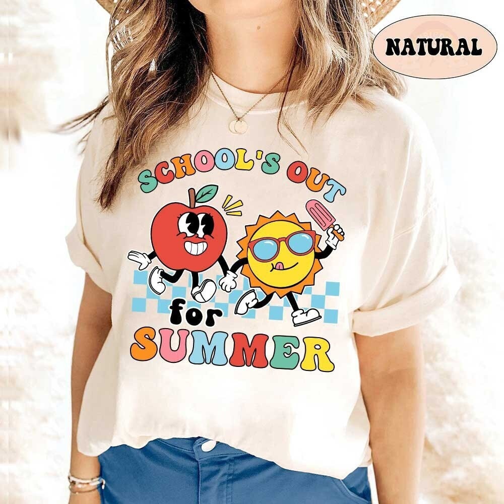 Teacher Shirt, School's Out For Summer Shirt, Last Day Of School Shirt, Teacher Summer Tee, Kindergarten Teacher, Teacher Appreciation Gifts