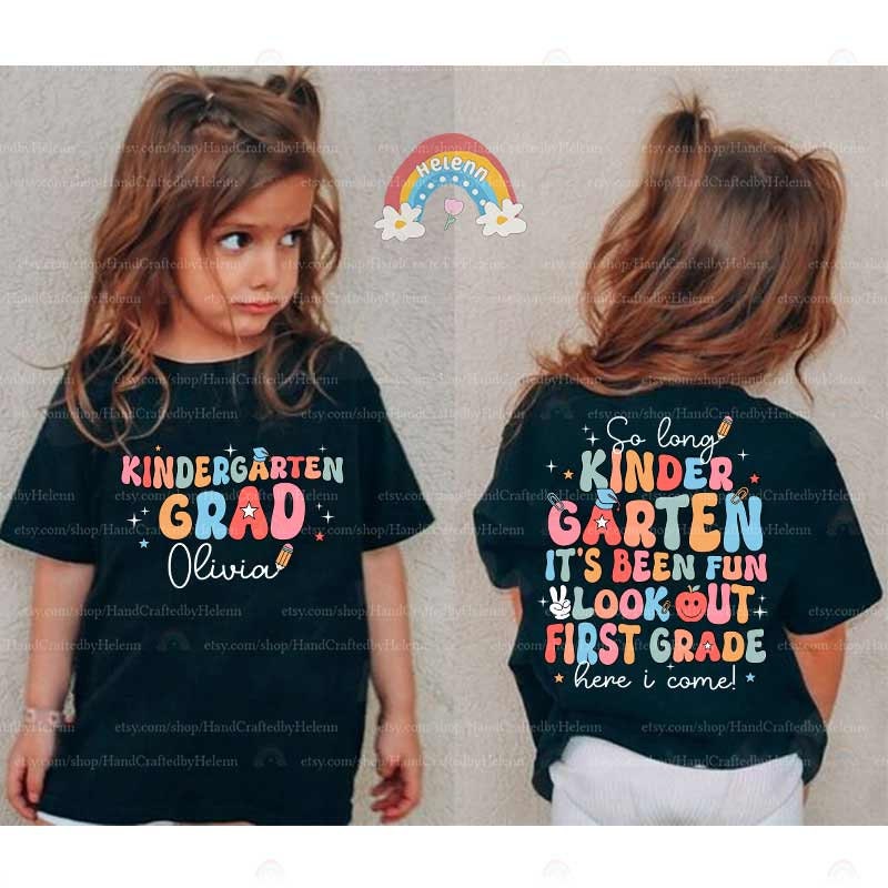 Last Day of School Shirt, Kindergarten Graduation Shirt, First Grade Shirt, Custom Grad Tshirt, Kindergarten Summer Shirt, Graduation Gift