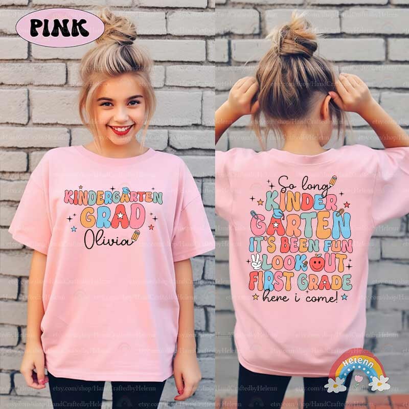 Last Day of School Shirt, Kindergarten Graduation Shirt, First Grade Shirt, Custom Grad Tshirt, Kindergarten Summer Shirt, Graduation Gift