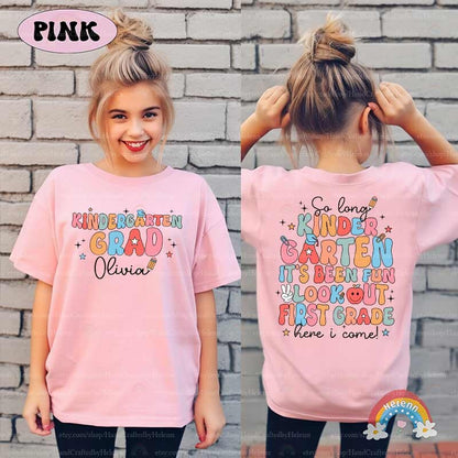 Last Day of School Shirt, Kindergarten Graduation Shirt, First Grade Shirt, Custom Grad Tshirt, Kindergarten Summer Shirt, Graduation Gift