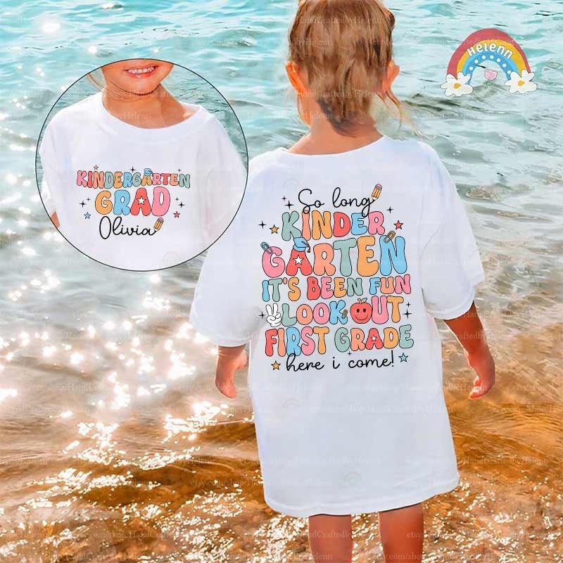 Last Day of School Shirt, Kindergarten Graduation Shirt, First Grade Shirt, Custom Grad Tshirt, Kindergarten Summer Shirt, Graduation Gift