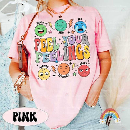 School Counselor Shirt, Mental Health Shirt, It's Okay To Feel All The Feels Shirt, BCBA shirt, School Psych Shirt, School Counselor Gift