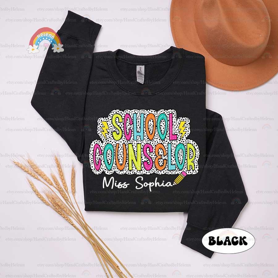 School Counselor Shirt, Personalized Counselor Shirt, Counselor Dalmatian Dot Shirt, Back To School, School Counselor Appreciation Gift