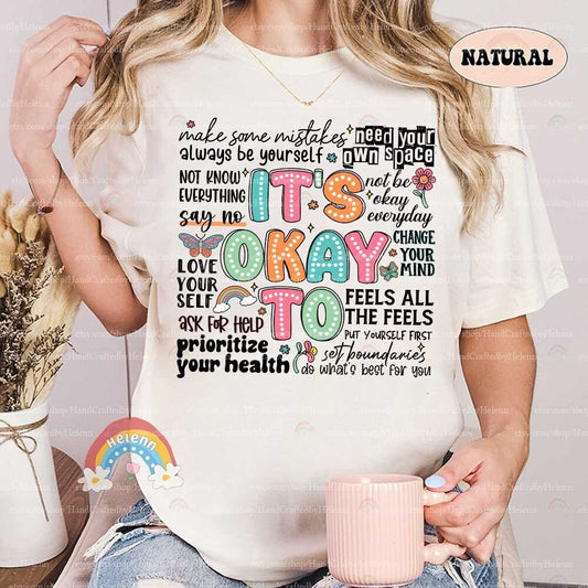 School Counselor Shirt, Mental Health Shirt, Its Okay to Shirt, Inclusion Positive Shirt, School Psychologist, Teacher Appreciation Gift