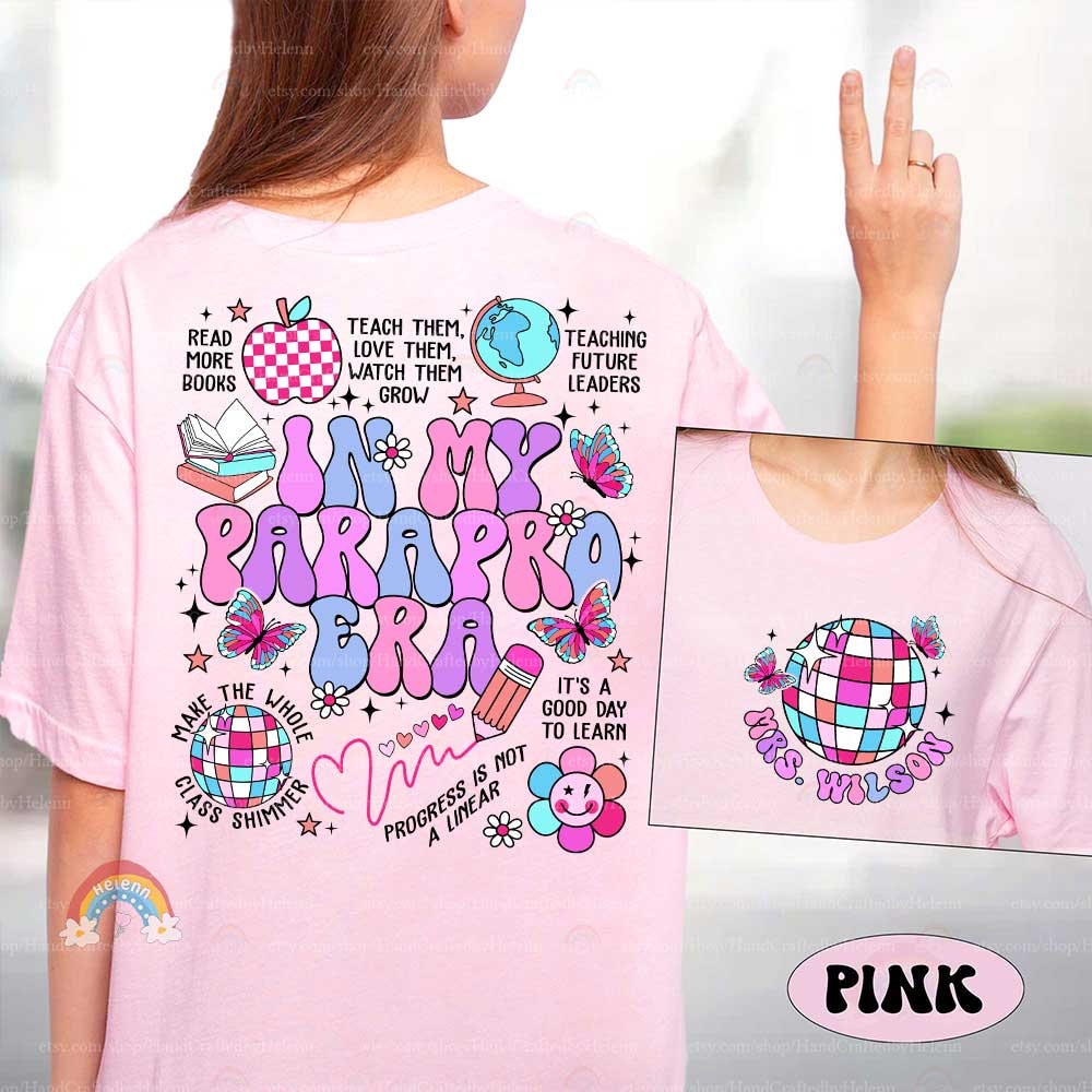 A whimsical and joyful illustration showcasing the important role of a paraprofessional, decorated with a variety of playful and educational motifs on a black background.