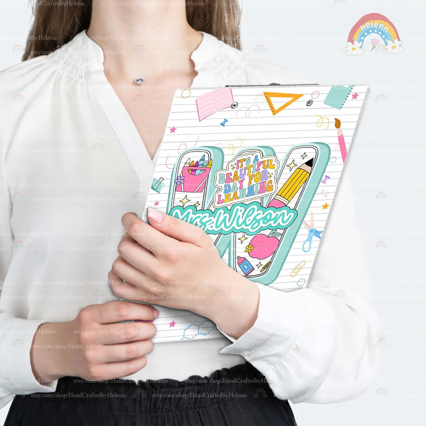 Personalized Teacher Clipboard, Teacher Acrylic Clipboard With Name, Teacher Christmas Gift, Back To School Gift, Teacher Appreciation Gift