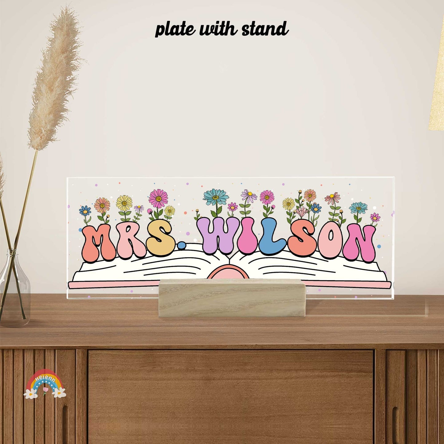 Personalized Teacher Name Plate, Custom Teacher Name Gift, Custom Teacher Acrylic Name Sign, Back To School Gift, Teacher Appreciation Gifts