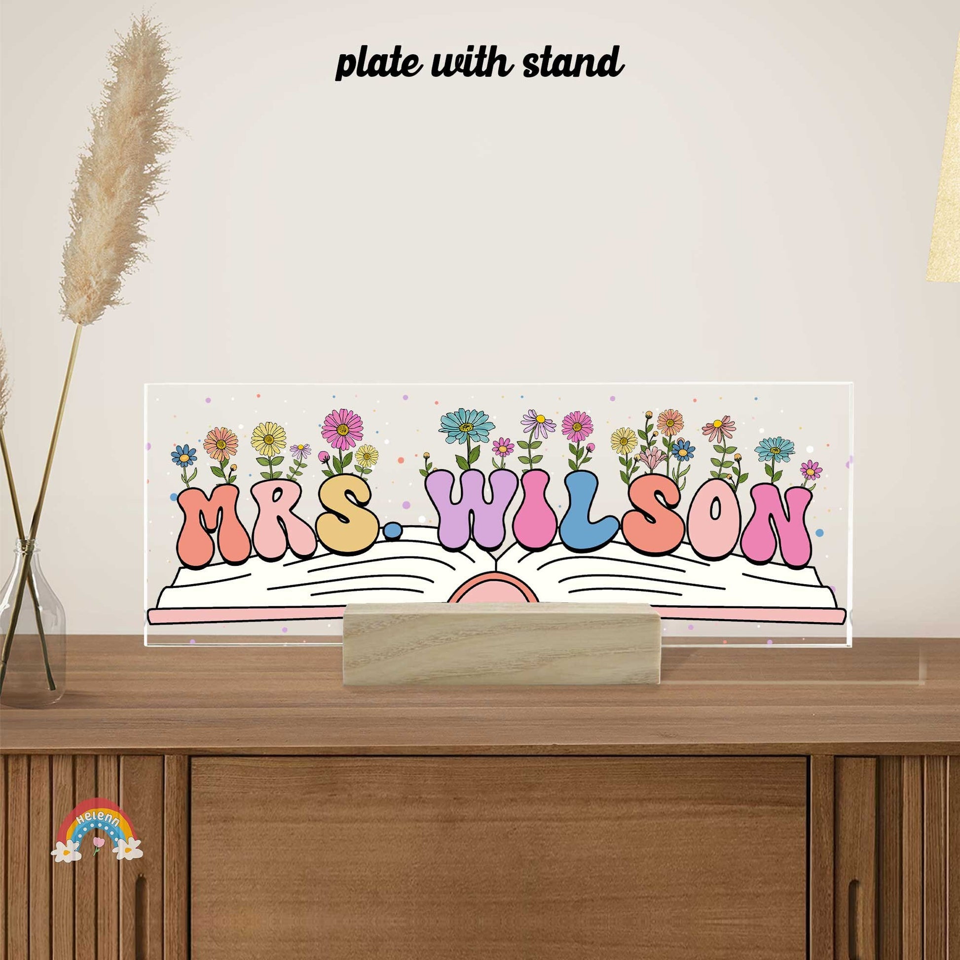 Personalized Teacher Name Plate, Custom Teacher Name Gift, Custom Teacher Acrylic Name Sign, Back To School Gift, Teacher Appreciation Gifts