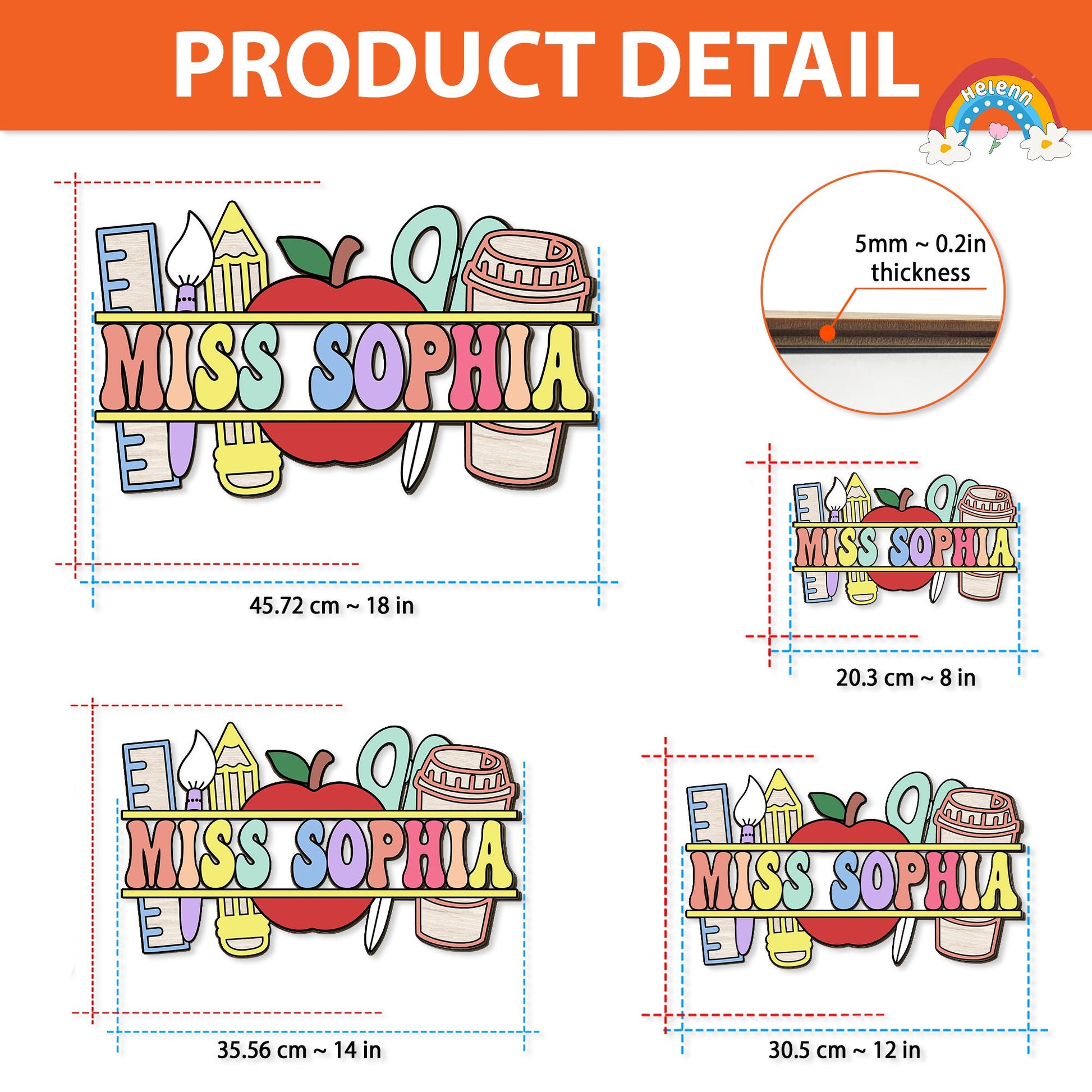 Custom Teacher Door Hanger, Teacher Name Sign For Classroom, Teacher Gift, Back To School, Teacher Appreciation Gift, Teacher Christmas Gift