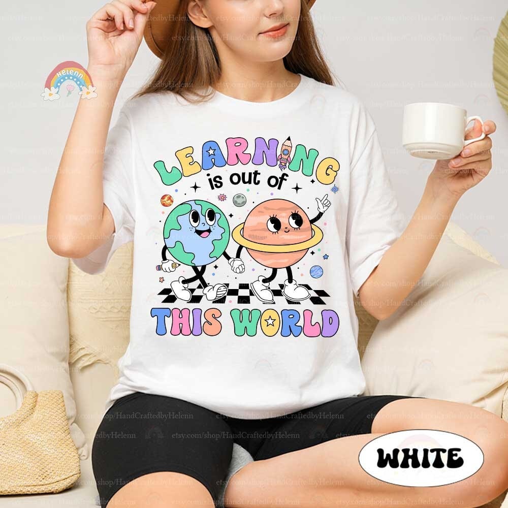 An engaging and vibrant graphic that captures the excitement of space exploration and learning, adorned with cute cartoonish planets and stars.