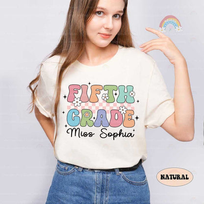 Teacher Shirt, Personalized Hello Grade Shirt, Custom Back To School Grade Shirt Kindergarten Shirt, Teacher Gift, Teacher Appreciation Gift