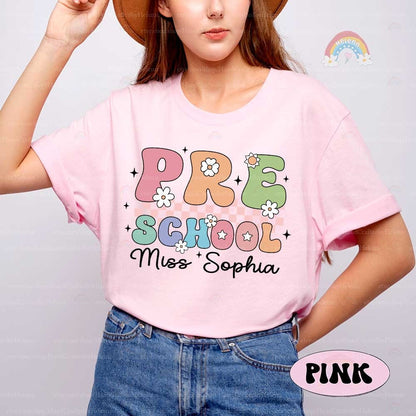 Teacher Shirt, Personalized Hello Grade Shirt, Custom Back To School Grade Shirt Kindergarten Shirt, Teacher Gift, Teacher Appreciation Gift