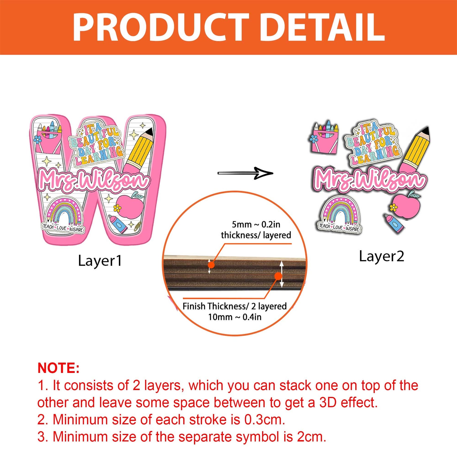 Custom Teacher Door Hanger, Teacher 3D Wood Sign For Classroom, Teacher Name Welcome Sign, Teacher Christmas Gift, Teacher Appreciation Gift