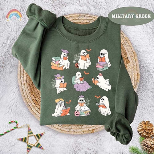 Teacher Halloween Shirt Read More Books, Ghost Reading Shirt, Spooky Teacher, Trick Or Teach, Book Lovers Halloween Shirt, Librarian Shirt