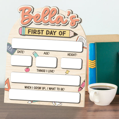 Custom First Day Of School Sign, Interchangeable Board, Back To School Sign, First And Last Day School Sign, Back To School Photo Prop