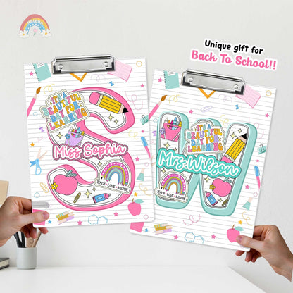 Personalized Teacher Clipboard, Teacher Acrylic Clipboard With Name, Teacher Christmas Gift, Back To School Gift, Teacher Appreciation Gift