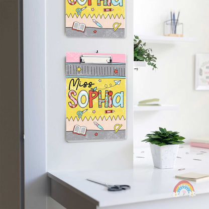 Custom Teacher Clipboard, Personalized Teacher Acrylic Clipboard, Back To School Gift, Teacher Appreciation Gift, Custom Clipboard With Name