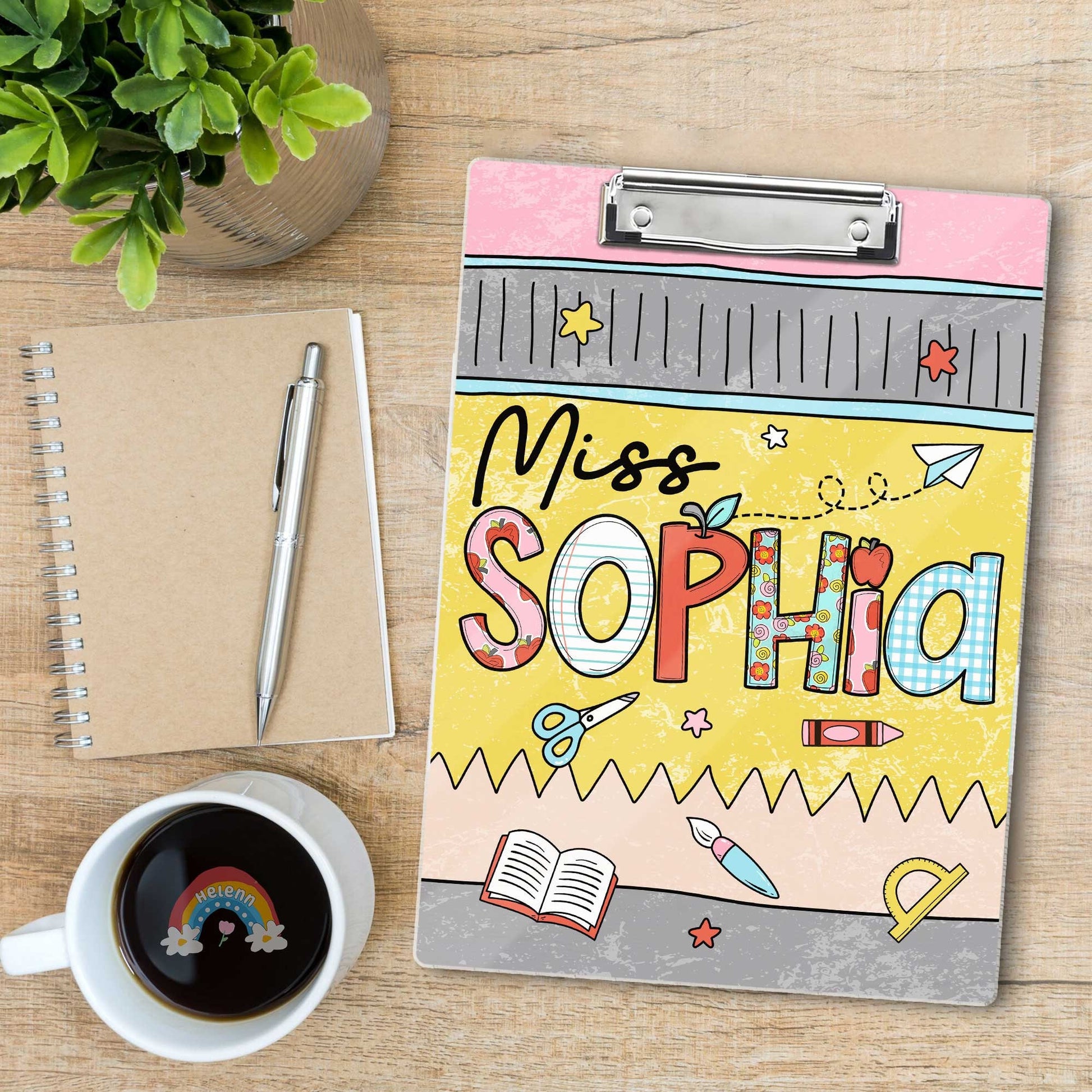 Custom Teacher Clipboard, Personalized Teacher Acrylic Clipboard, Back To School Gift, Teacher Appreciation Gift, Custom Clipboard With Name