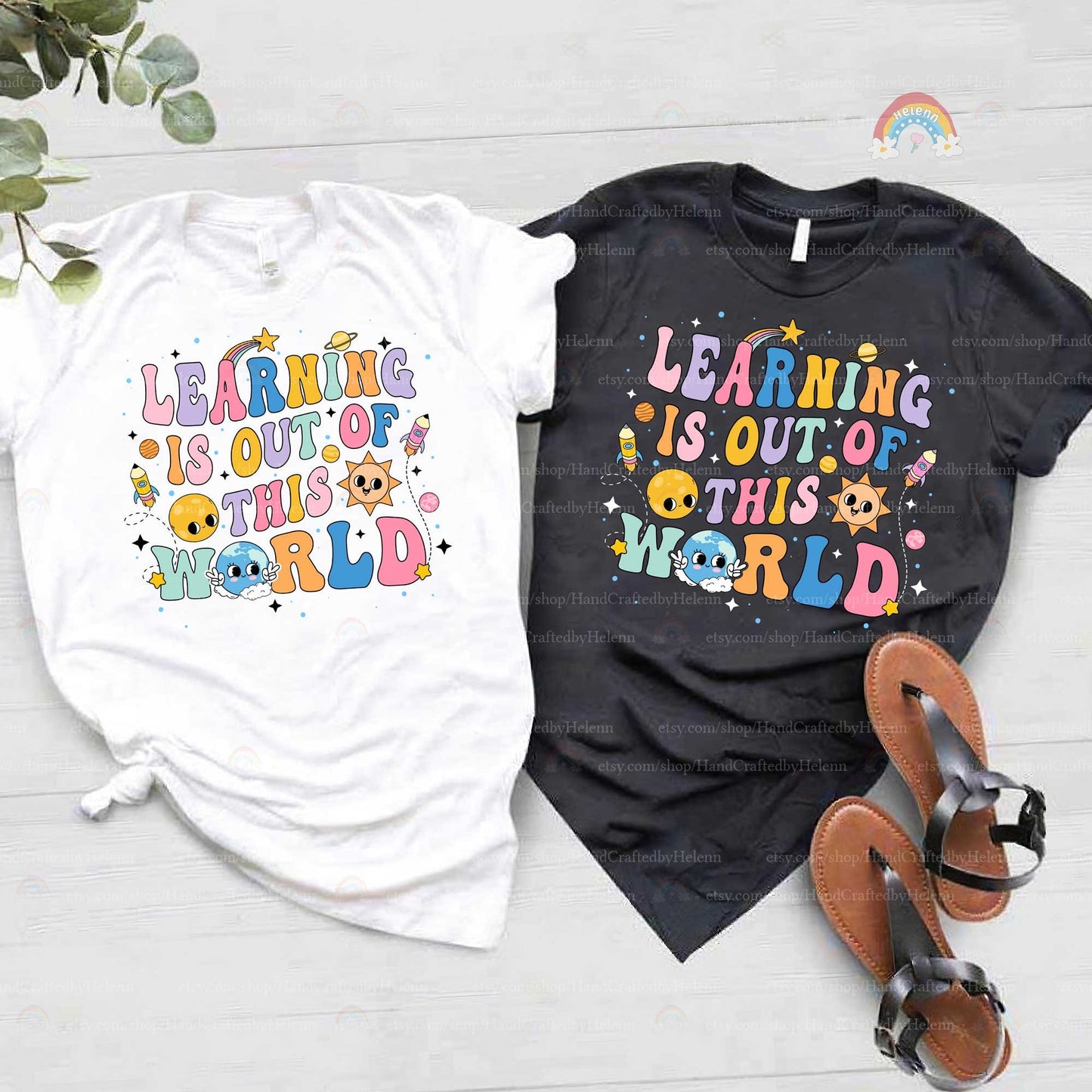 An engaging and vibrant graphic that captures the excitement of space exploration and learning, adorned with cute cartoonish planets and stars.