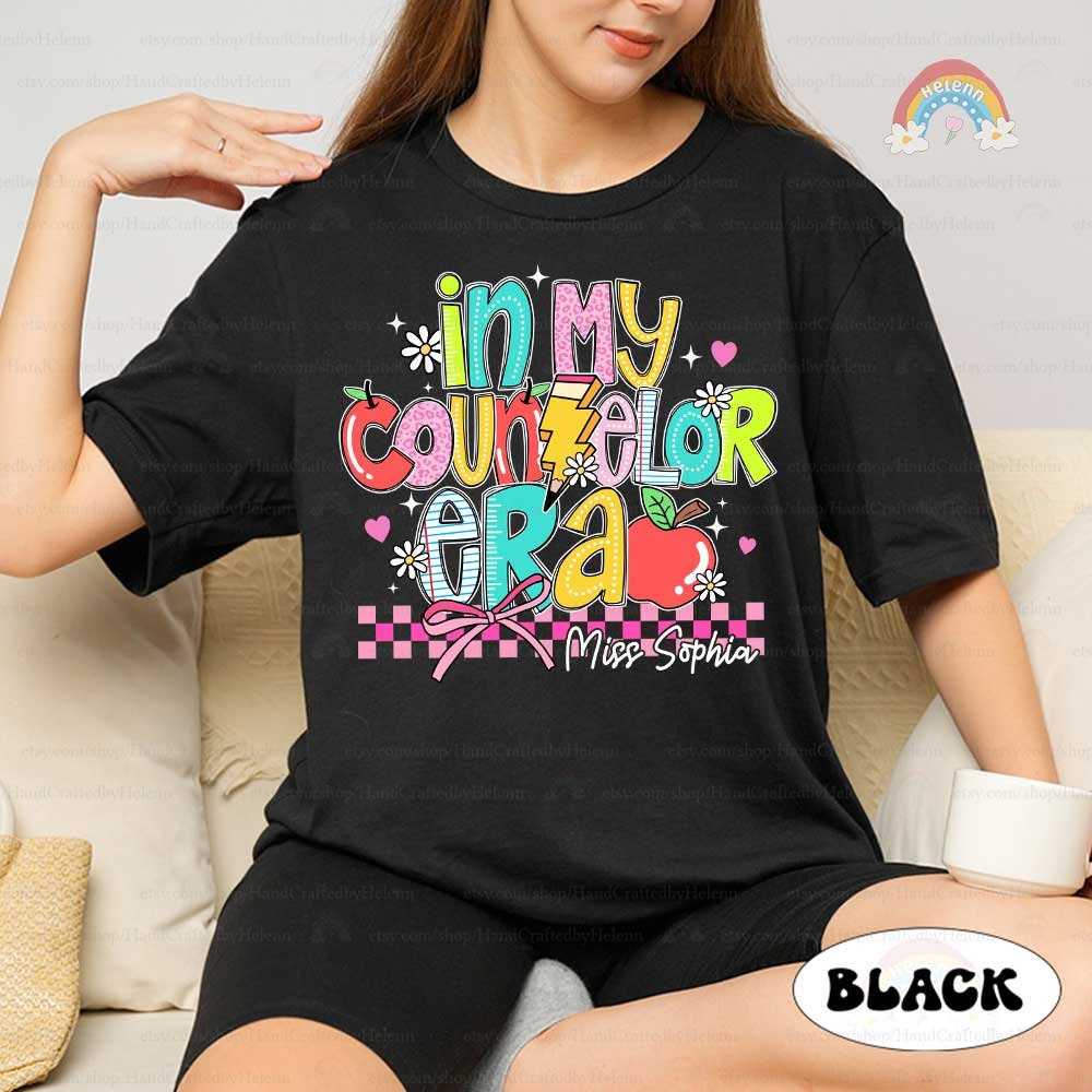 School Counselor Shirt, In My School Counselor Era, Personalized School Counselor Gift, Back To School Shirt, Teacher Appreciation Gifts