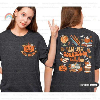 Celebrate your dedication to education with a spooky twist. This design blends Halloween themes with educational icons, making it a unique and fun way to decorate your space for the fall season.