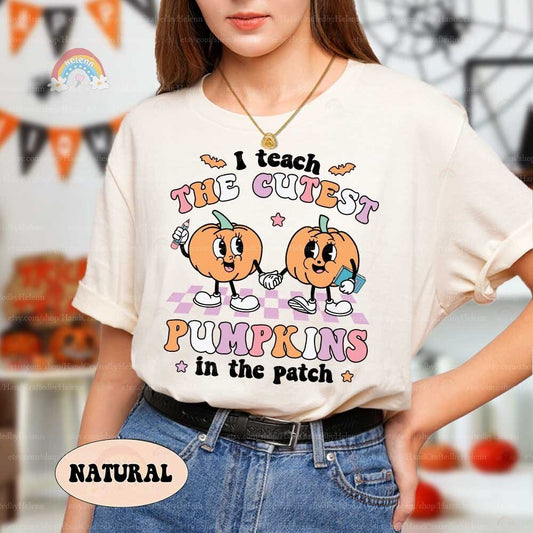 Teacher Halloween Shirt, I Teach The Cutest Pumpkins In The Patch, Spooky Teacher Shirt, Pumpkin Teacher Shirt, Teacher Halloween Gift