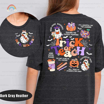 Teacher Halloween Shirt Trick Or Teach, Spooky Teacher Shirt, Custom Halloween Teacher Sweatshirt Pumpkin Shirt, Teacher Appreciation Gifts