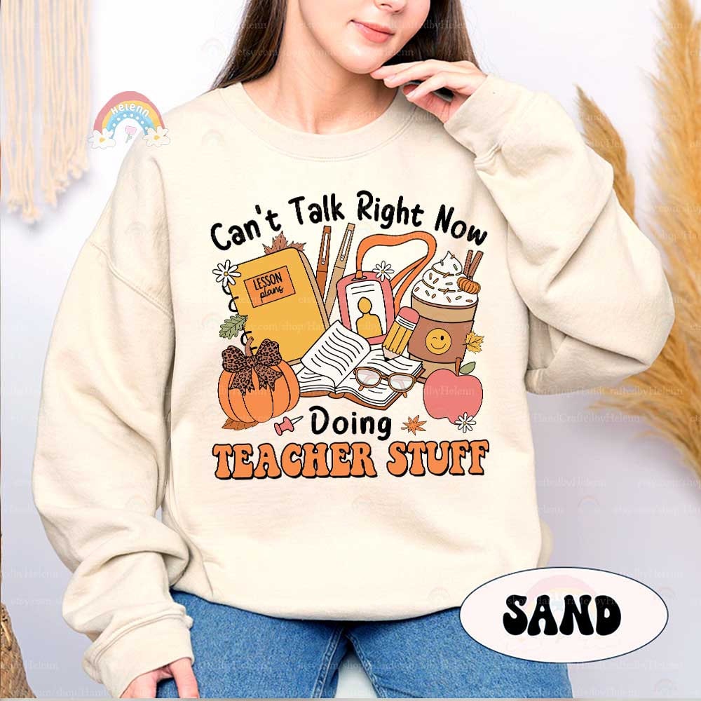 Combining practical classroom items with playful fall elements, this design is ideal for teachers looking to add a touch of autumn to their workspace.