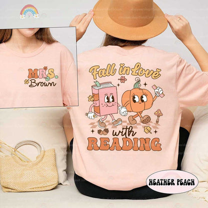 An engaging and colorful image designed for educational environments, showcasing a book and pumpkin character actively participating in school-related activities, set against a backdrop of fall motifs and playful text.