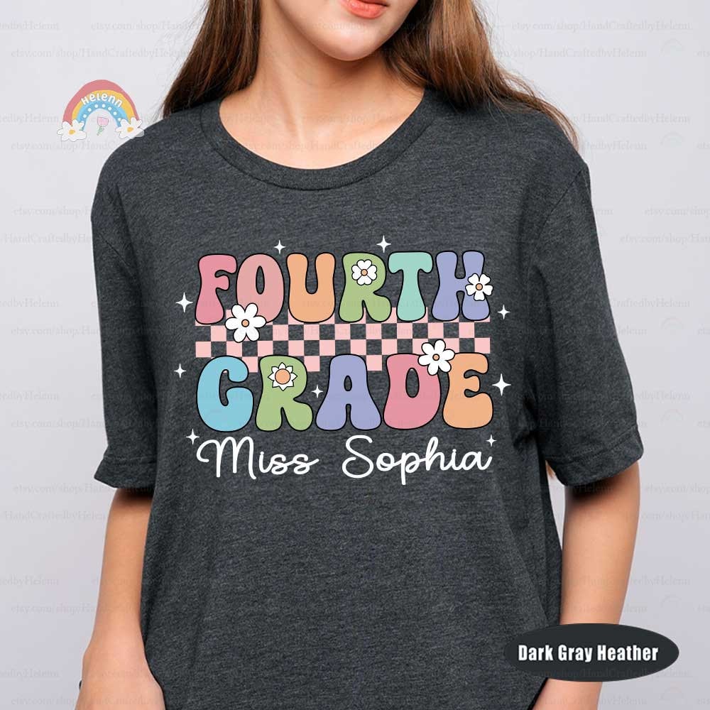 Teacher Shirt, Personalized Hello Grade Shirt, Custom Back To School Grade Shirt Kindergarten Shirt, Teacher Gift, Teacher Appreciation Gift