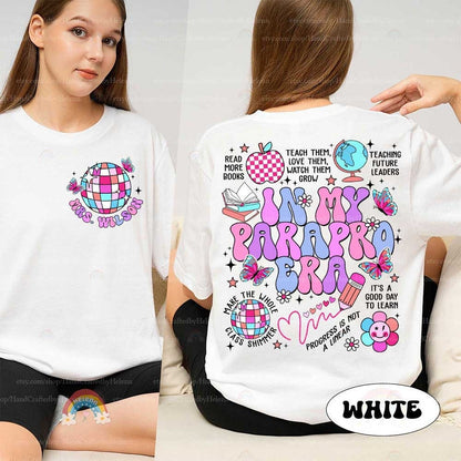 A festive and lively composition that merges the excitement of learning with fun visual elements like a patterned apple and a disco ball globe, ideal for a classroom setting.