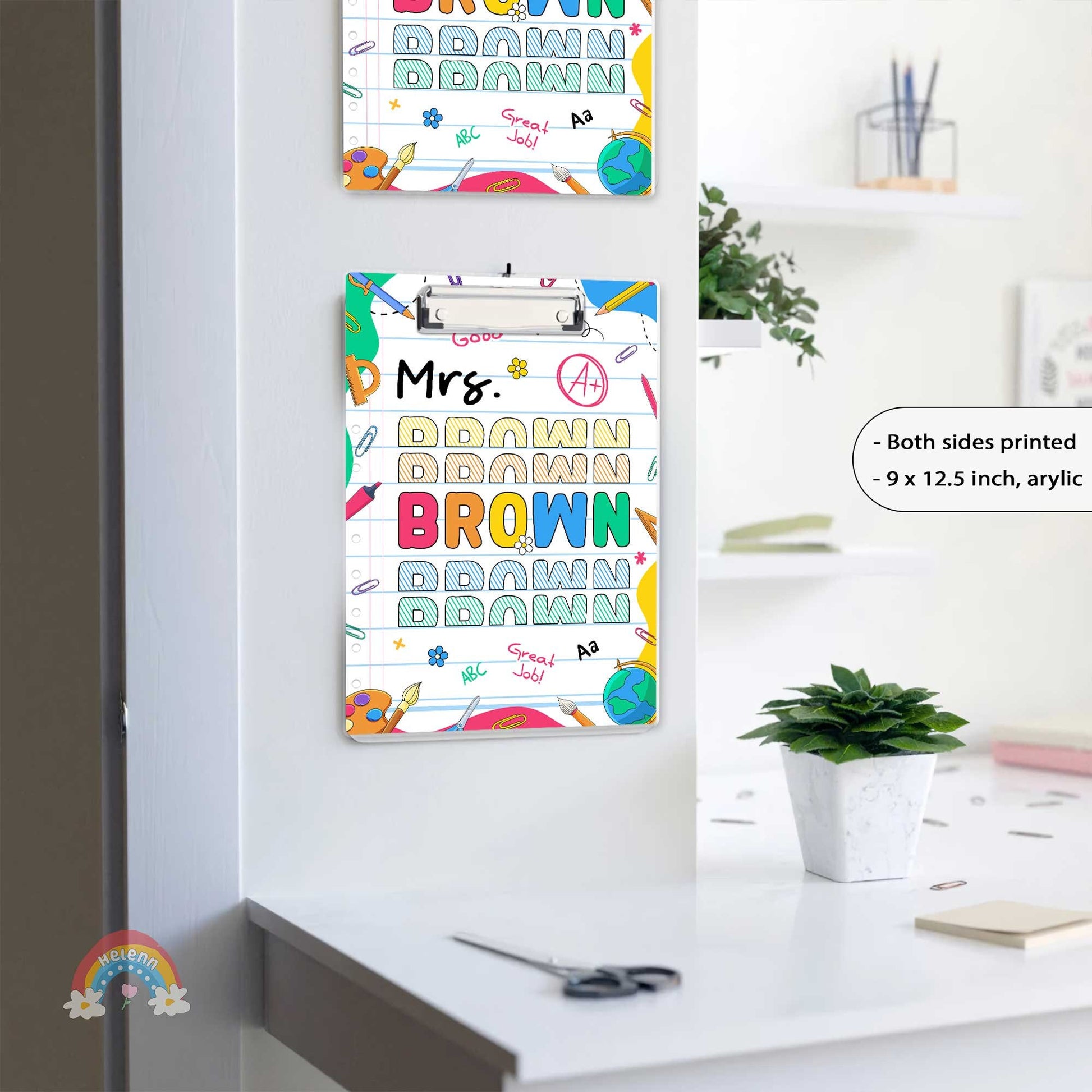 Custom Teacher Clipboard, Teacher Appreciation Gift, Custom Name Clipboard For Teacher, Personalized Teacher Name Gift, Back To School Gift