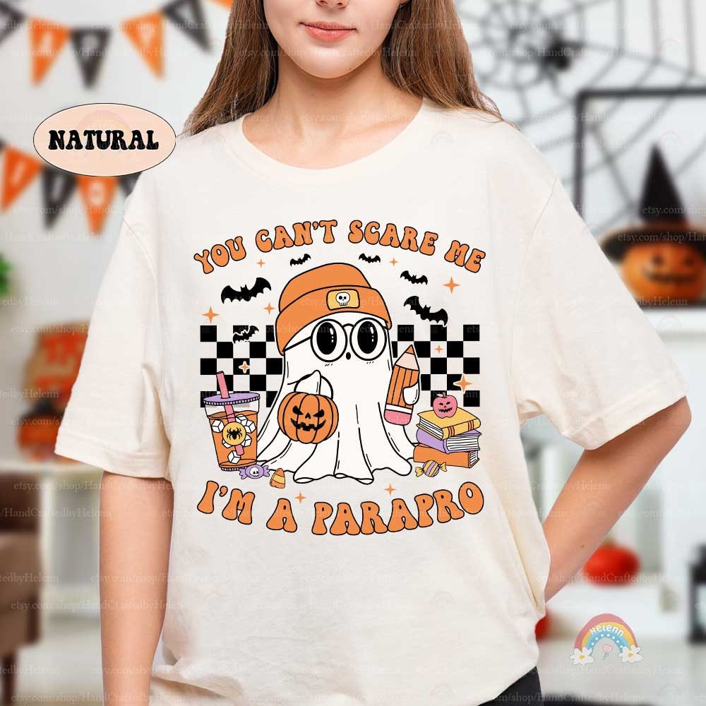 Paraprofessional Halloween Shirt, You Can't Scare Me Custom Spooky Parapro Pumpkins Fall Sweatshirt, Teacher Aide, Halloween Parapro Gift